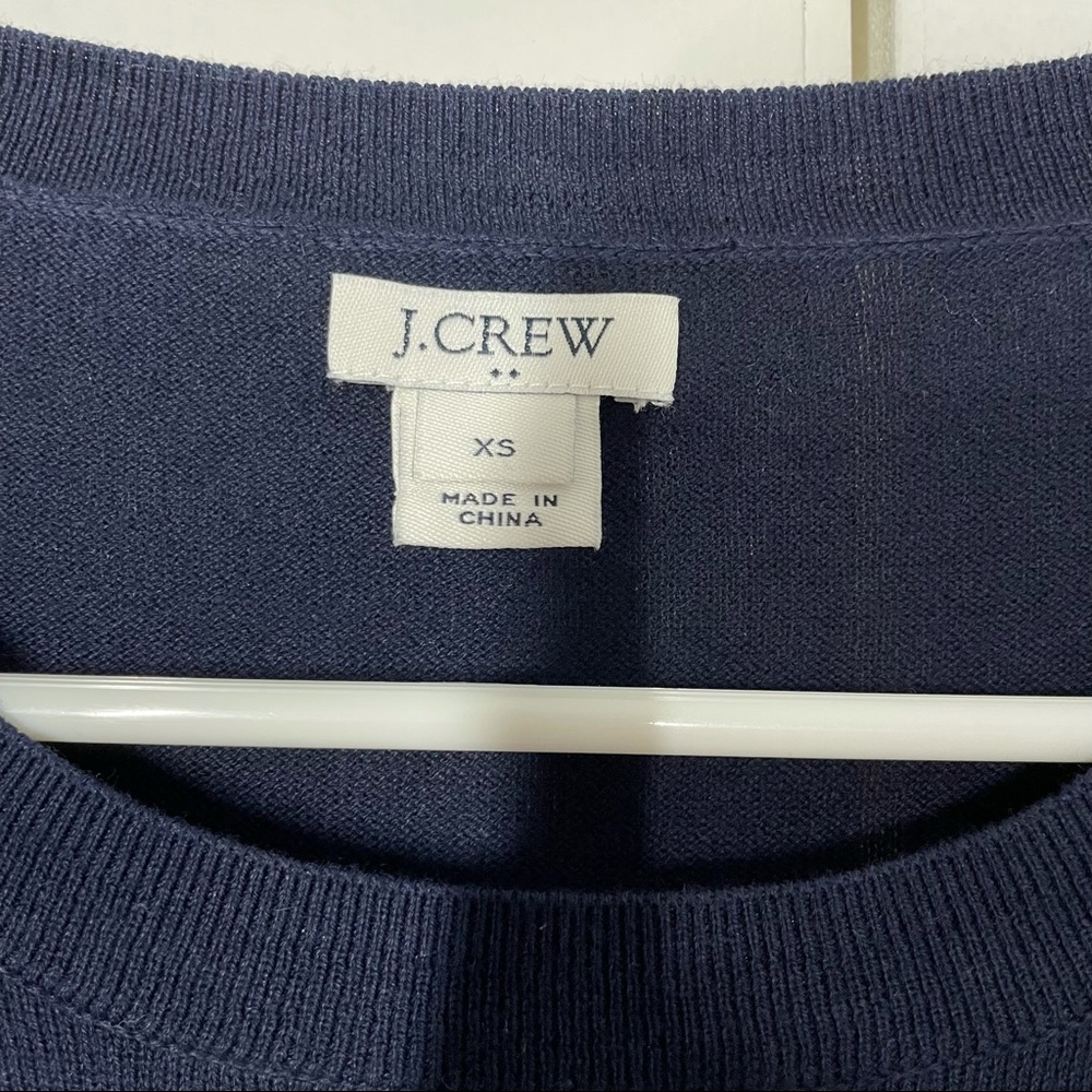 J Crew 100% Cotton Crawfish Embroidery long sleeves Sweater size XS - Picture 6 of 7
